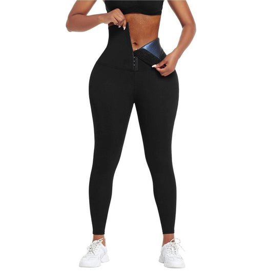 Leggings Tummy Control Sweatpants Blue Neoprene Leggings