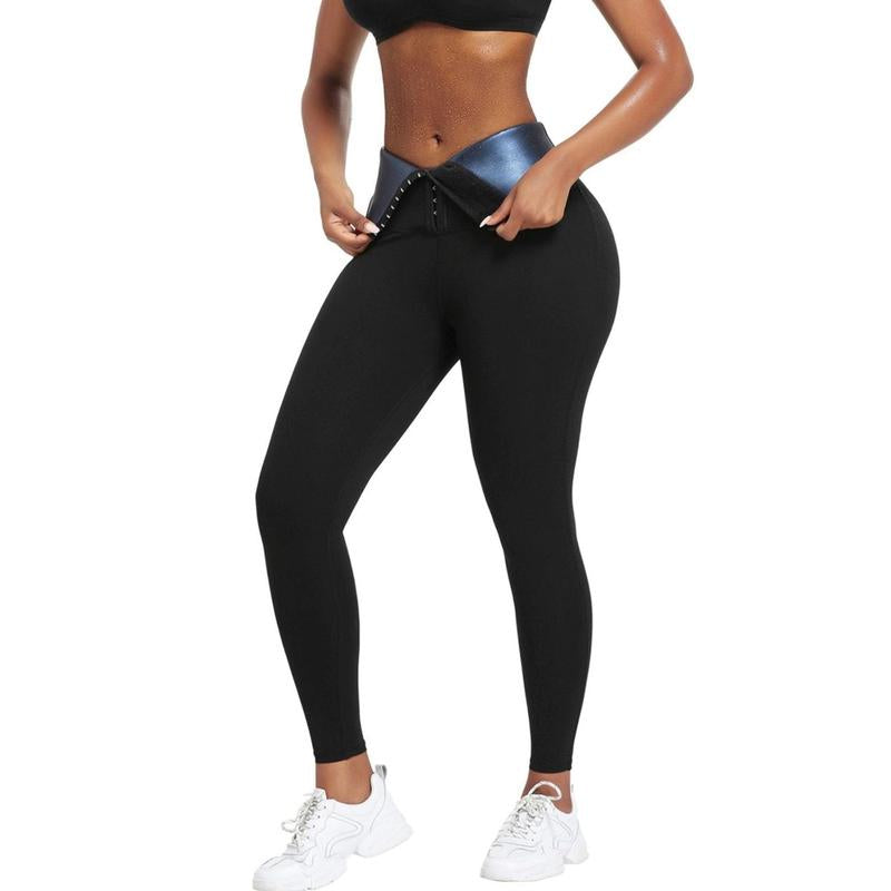 Leggings Tummy Control Sweatpants Blue Neoprene Leggings