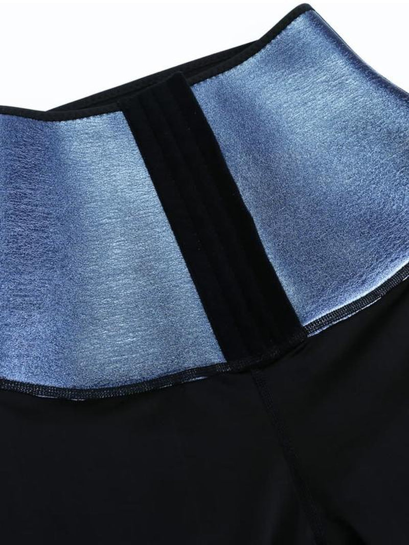 Leggings Tummy Control Sweatpants Blue Neoprene Leggings