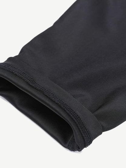 Leggings Tummy Control Sweatpants Blue Neoprene Leggings